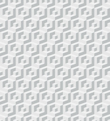 Geometric seamless background with gray cubes.