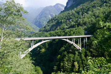 Bridge of Calanca valley, Switzerland
