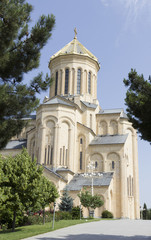 Fototapeta na wymiar Sameba Cathedral, Holy Trinity Cathedral of Tbilisi (Georgia)