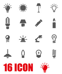 Vector grey light icon set