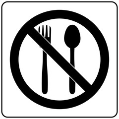  forbidding food Sign