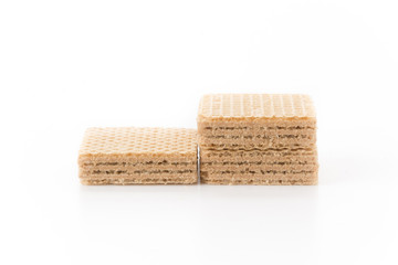 coffee wafer on white background