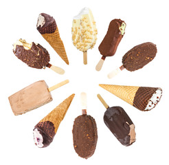 Set of ice cream