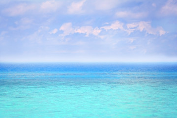 Fototapeta na wymiar Ocean water and beautiful sky background