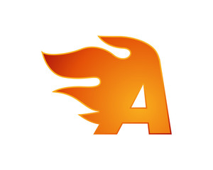 flame logo letter a