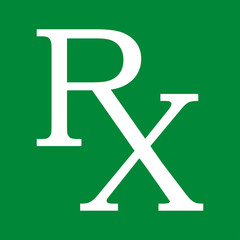 Medicine symbol Rx prescription