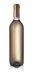 Wine bottle isolated on white