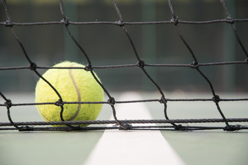 tennis ball on the court