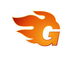 flame logo letter g