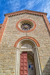 Facade of XIV Catholics parish church in Italy