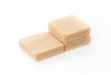 coffee wafer on white background