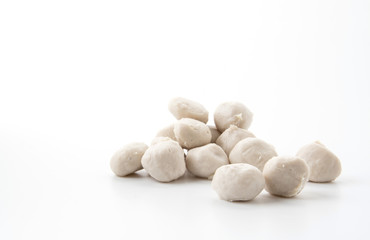 skewers of pork balls or pork meatballs