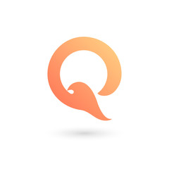 Logo Q letter. Isolated on white background. 