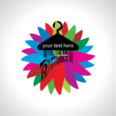 hanger fashion concept with discount vector illustration 