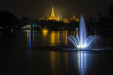Landmark of Yangon, Shwe-dagon pagoda, Myanmar