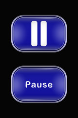 Modern Glass Buttons Pause