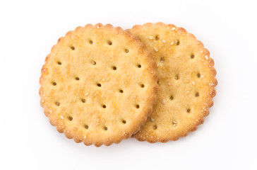 marie sesame biscuit on white background
