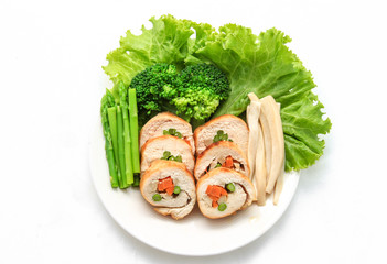 Suchi chicken roll, a one menu of clean food, good for you healt