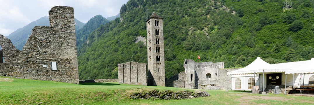 The castle of Mesocco, Switzerland