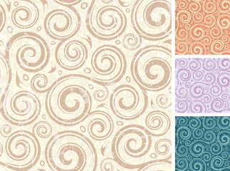 Set of 4 floral seamless patterns