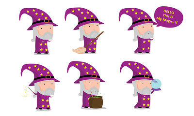 Wizard set cartoon 1