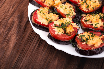 Dish of eggplant