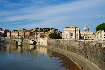 Tyber River, Vatican - obrazy, fototapety, plakaty