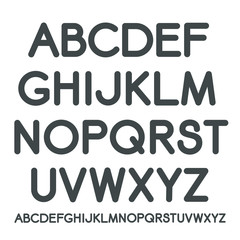 Vector latin alphabet. Dark font on light background