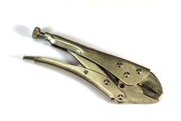 locking pliers isolated on a white background