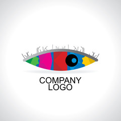 creative eye vision logo concept vector illustration 