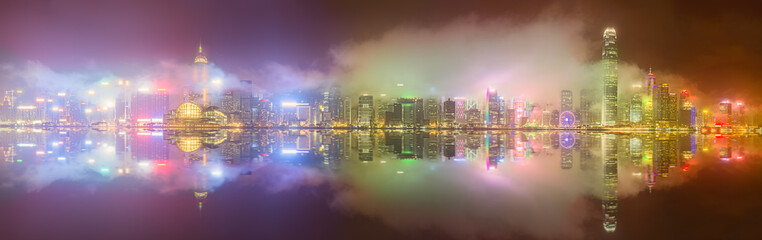 Panorama of Hong Kong and Financial district