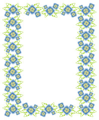 Frame with decorative flowers
