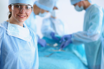 Young surgery team in the operating room