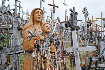 Fototapeta na wymiar Hill of the Crosses, Lithuania