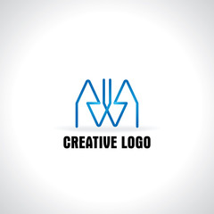 Naklejka premium creative house logo concept vector
