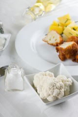 Raw pieces of cauliflower