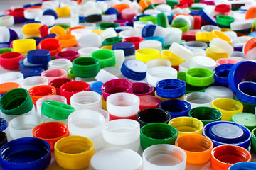 Colorful plastic caps