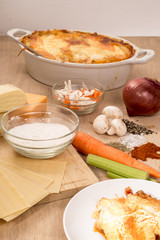 Lasagne and Ingridients