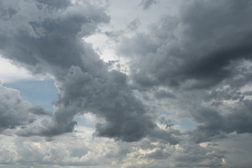 Fototapeta na wymiar Sky, dark storm clouds before rain