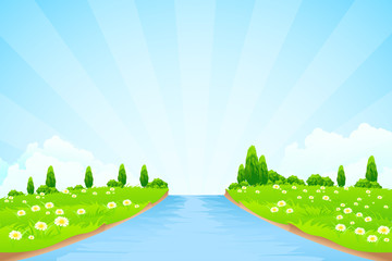 Green Landscape with trees