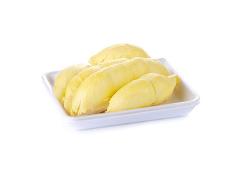 King of fruits, durian on white background