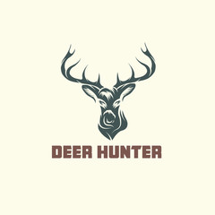 deer hunter vector design template