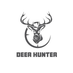 deer hunter vector design template