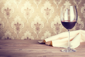 Glass of red wine