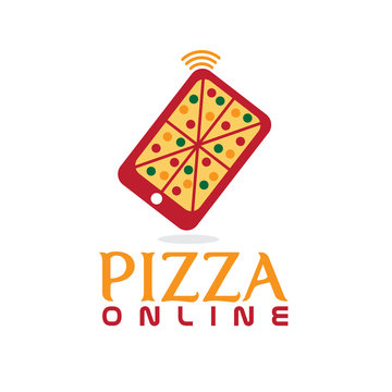 pizza online concept flat design