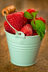 Ripe and fresh Raspberries