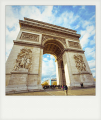 Instant photo of Arch of Triumph in Paris © KikoStock