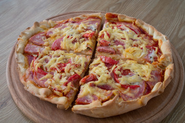 pizza in the portions