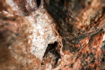 Rock salt on stones 
