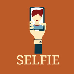 Selfie Photo flat design
